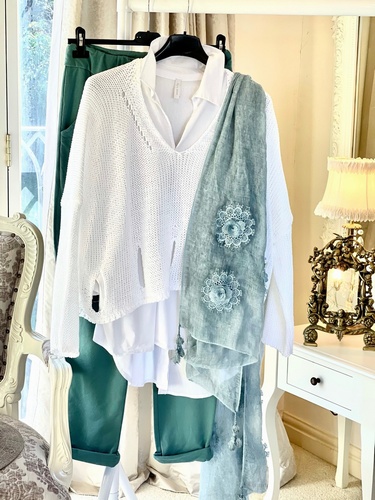 New Season Designer Inspired Layering Knit White