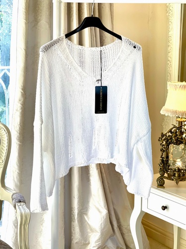 New Season Designer Inspired Layering Knit White