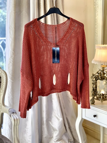 New Season Designer Inspired Layering Knit Cinnamon