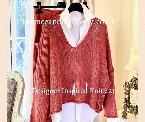 New Season Designer Inspired Layering Knit Cinnamon