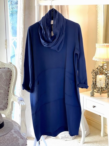 New Season Scarf Tunic Navy
