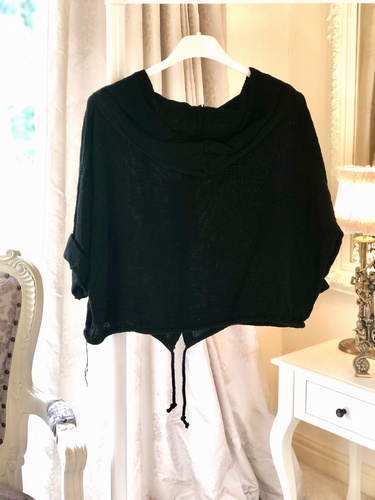 Short Hoody Jacket  Black