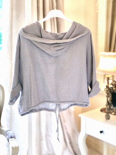 Short Hoody Jacket Grey