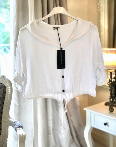 Short Hoody Jacket White