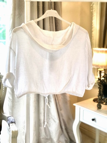 Short Hoody Jacket White