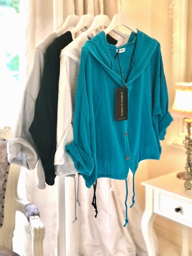 Short Hoody Jacket White
