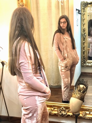 Tye Dye Dungarees Pink