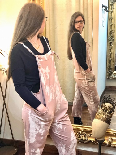 Tye Dye Dungarees Pink