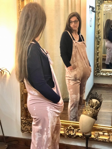 Tye Dye Dungarees Pink