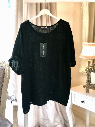 Cheesecloth T Shirt Black
