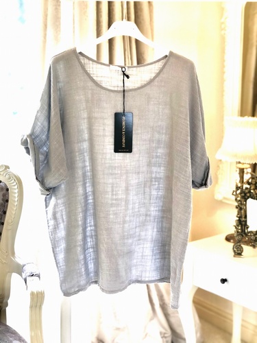 Cheesecloth T Shirt Grey