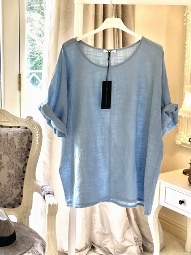Cheesecloth T Shirt Baby Blue