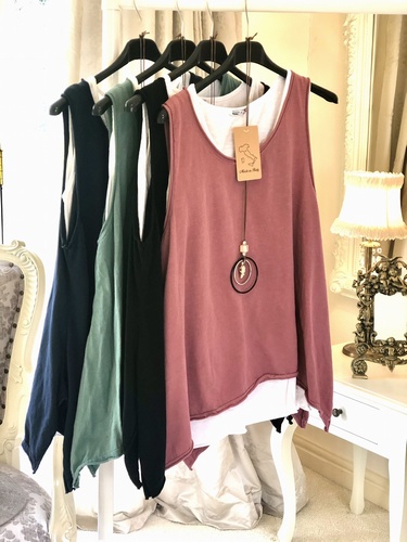 Double Necklace Vest Black