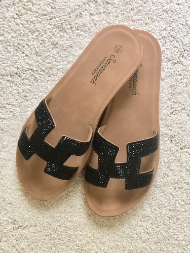 Savannah Diamanté Sandal Black