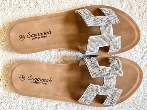 Savannah Diamanté Sandal Silver
