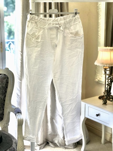 Dee 4 way Stretch Magic Trouser white