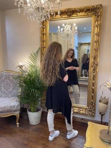 Designer inspired Twist Front knit Black