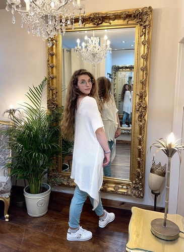 Designer inspired Twist Front knit White