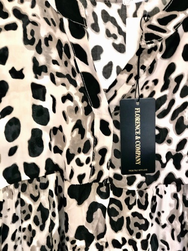 leopard print Tunic Stone
