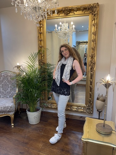 Designer Inspired Deep Lace Layering Vest Navy