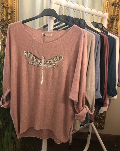 Dragonfly Top Pink