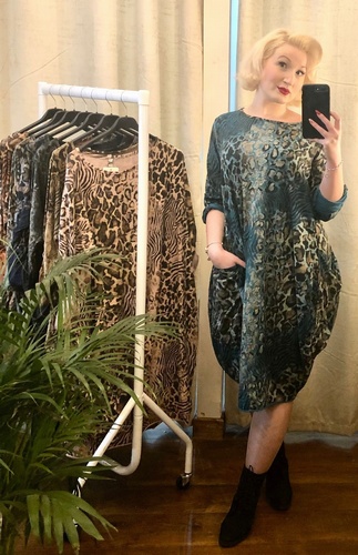 Leopard Dress Teal