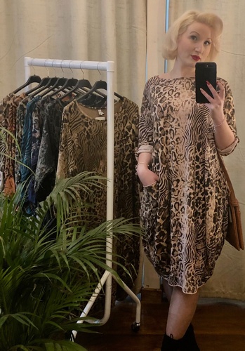 Leopard dress Beige