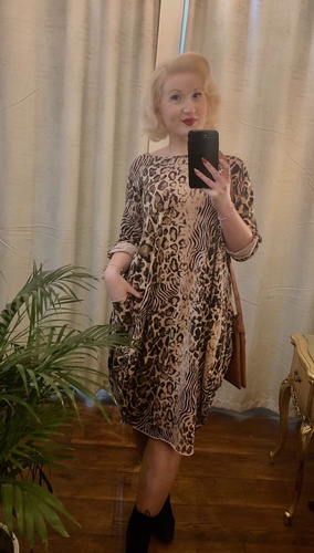 Leopard dress Beige