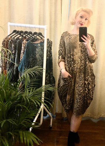Leopard Dress Camel