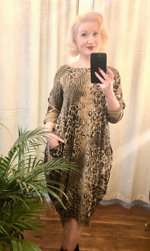 Leopard Dress Camel