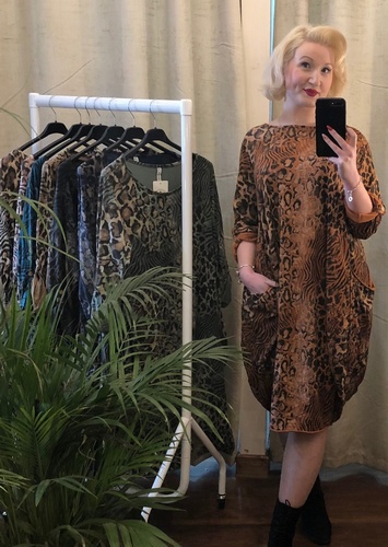 Leopard dress Rust