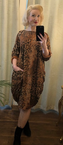 Leopard dress Rust