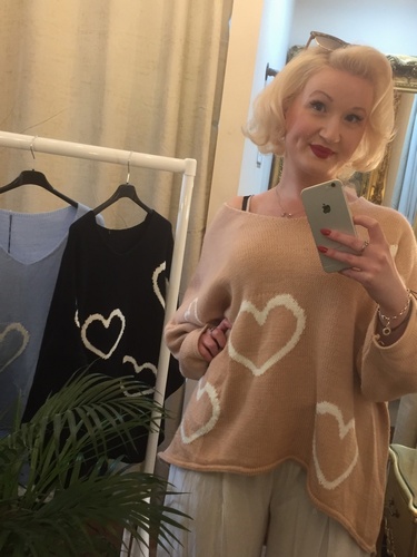 Heart jumper pink