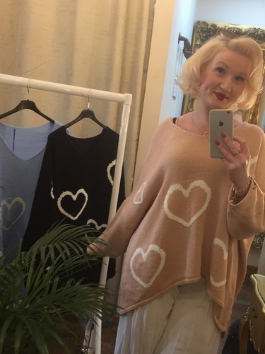 Heart jumper pink