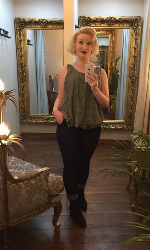 Lace Vest Khaki