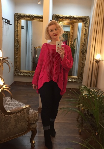 Designer inspired knit cerise
