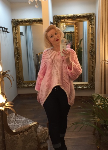 Alessia thick knit jumper pink