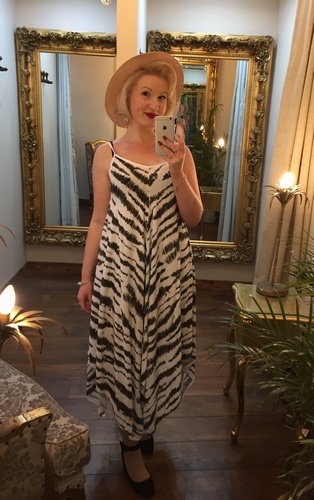 Zebra Dress White