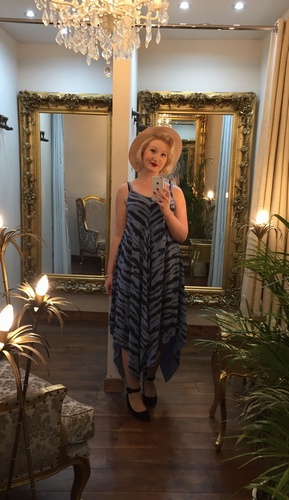 Zebra Dress Blue