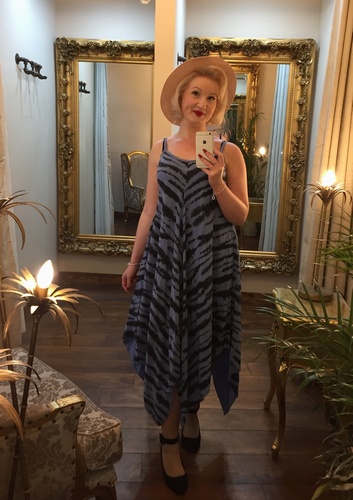 Zebra Dress Blue