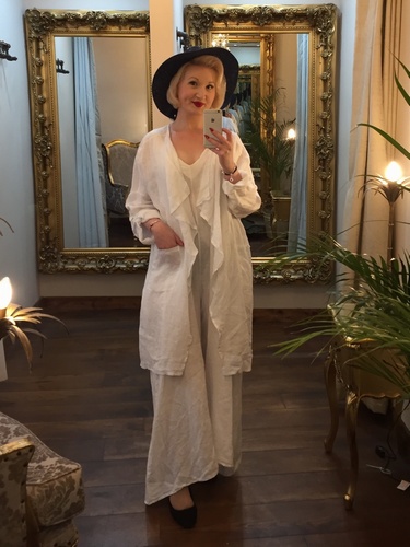 Pure Linen Jacket White