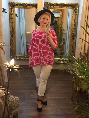 Mary T Top Cerise