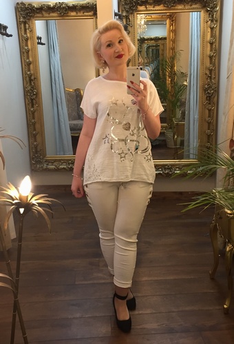 Heart Tail Tee White
