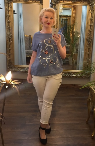 Heart Tail Tee Blue