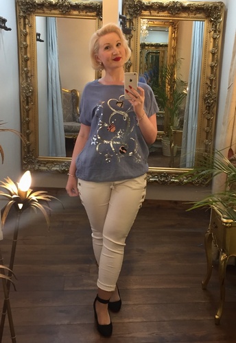 Heart Tail Tee Blue