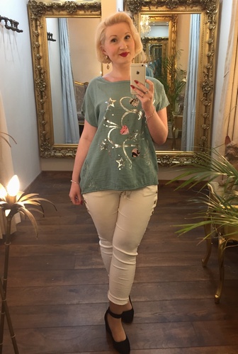 Heart Tail Tee Green