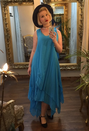Ruched Dress Blue