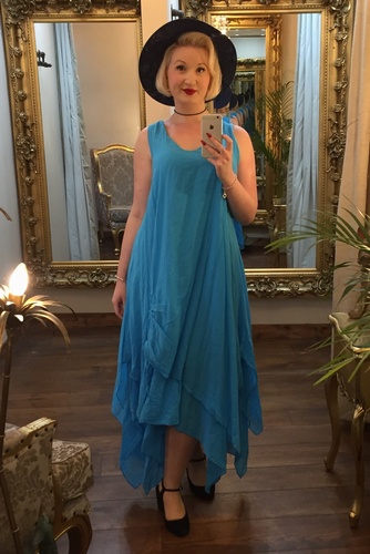 Ruched Dress Blue