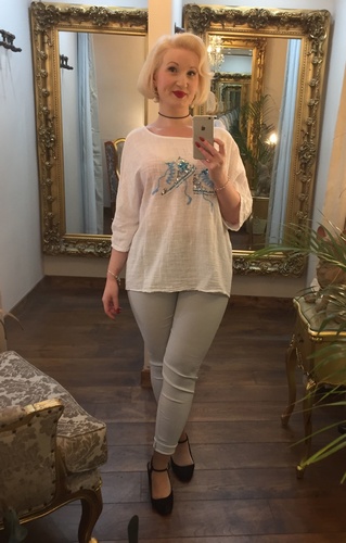 Shoe Tee white/Blue