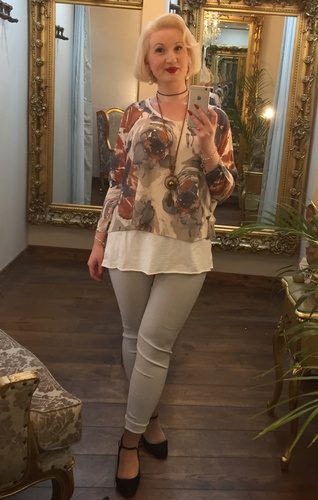 Watermark Top Beige
